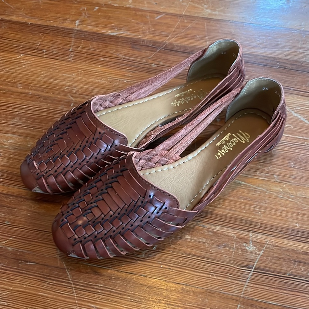 Macarena Woven Leather Huarache Shoes